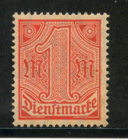 1920/21 - GERMANIA REICH SERVIZI - 1m. VERMIGLIO - NUOVO - LOTTO/29245