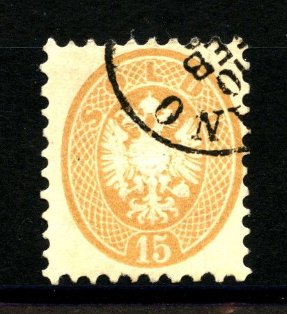 1864/65 - LOMBARDO VENETO - LOTTO/40205 - 15 SOLDI  BRUNO - USATO