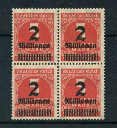 1923 - LOTTO/17888 - GERMANIA REICH - 2Mn. su 5t. ROSSO - QUARTINA