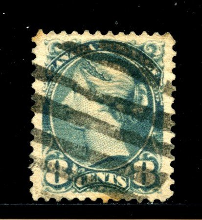 1870/93 - CANADA - 8 cent. BLU VERDE - USATO - LOTTO/29089