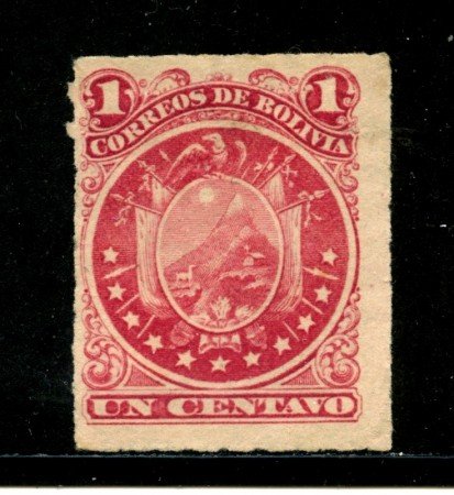 1887 - BOLIVIA - 1c. ROSA STEMMA - NUOVO S/G - LOTTO/29139B