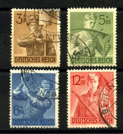 1943 - GERMANIA REICH - SERVIZIO CIVILE 4v. - USATI - LOTTO/37523
