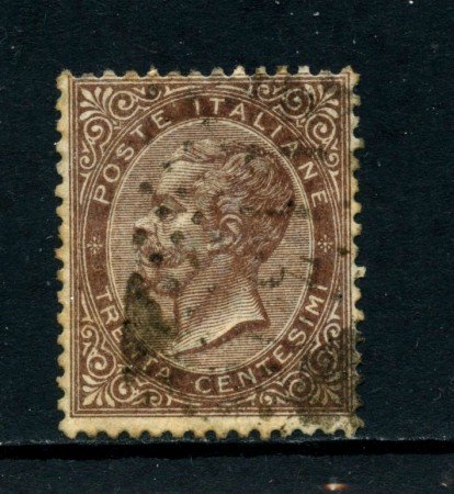 1863 - 30 cent. BRUNO VITTORIO EMANUELE II° - USATO - LOTTO/26405