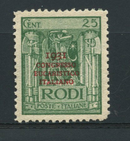 1931 - LOTTO/13969 - EGEO - 25c. CONGRESSO EUCARISTICO - LING.