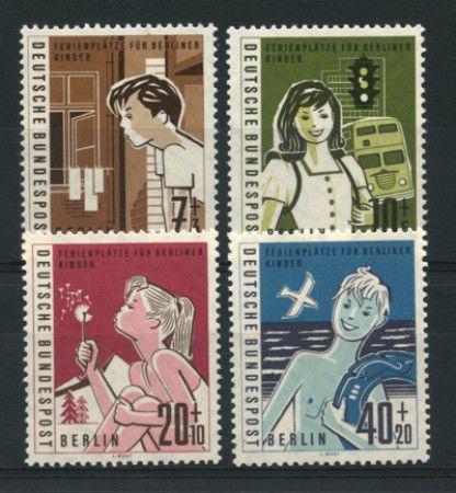 1960 - LOTTO/12586 - BERLINO - PRO COLONIE ESTIVE 4v. - NUOVI