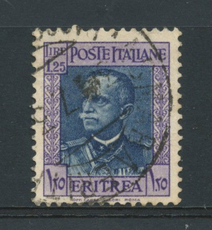 1931 - LOTTO/14988 - ERITREA - 1,25 LIRE VIOLETTO VITTORIO EMANUELE III° - USATO
