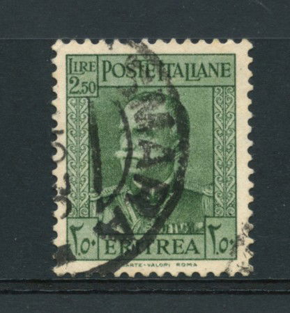 1931 - LOTTO/14989 - ERITREA - 2,50 LIRE VERDE VITTORIO EMANUELE III° - USATO