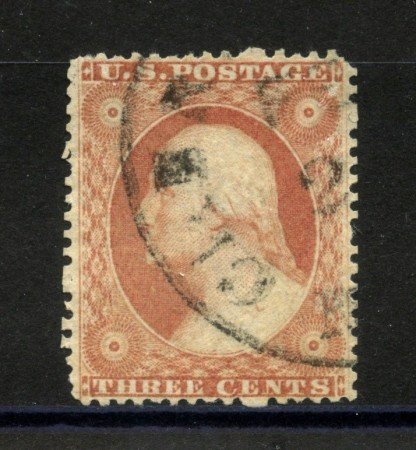 1857/61 - STATI UNITI - LOTTO/40807 - 3 Cent. ROSSO OPACO - USATO