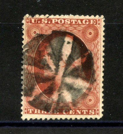 1857/61 - STATI UNITI - LOTTO/40808 - 3 Cent. ROSSO OPACO - USATO