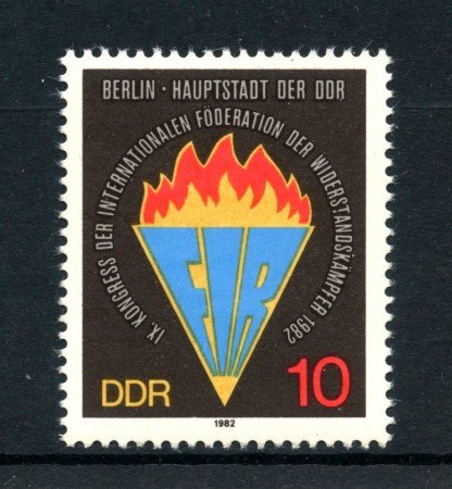 1982 - GERMANIA DDR - CONGRESSO MEMBRI DELLA RESISTENZA - NUOVO - LOTTO/36601