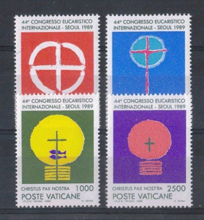 1989 - LOTTO/5794 - VATICANO - 44° CONGRESSO EUCARISTICO 4v.