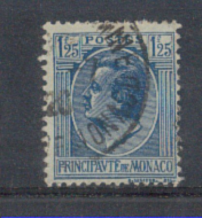 1924 - LOTTO/8528U - MONACO - 1,25 Fr.AZZURRO - USATO
