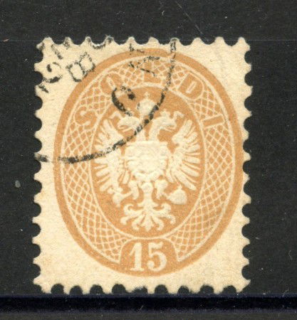 1864 - LOMBARDO VENETO - LOTTO/40997 - 15 SOLDI  BRUNO - USATO