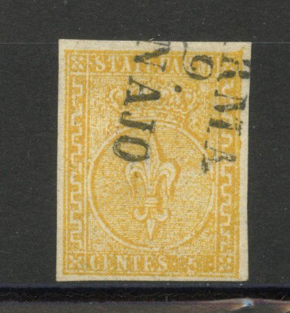 1854 - DUCATO DI PARMA - LOTTO/40239 - 5 cent.  GIALLO - USATO
