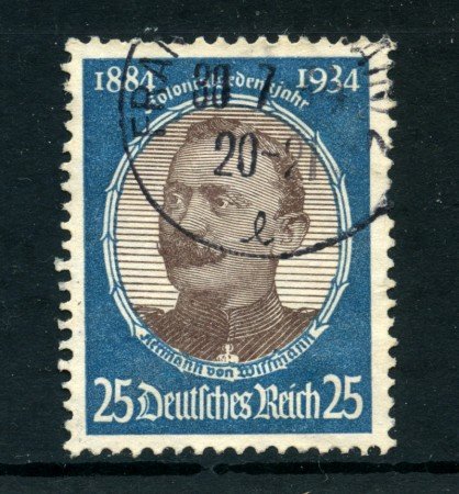 1934 - LOTTO/24288 - GERMANIA REICH - 25p. COLONIE TEDESCHE - USATO