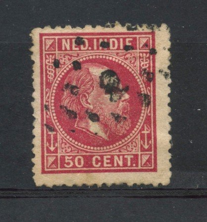 1870/86 - INDIE OLANDESI - 50 c. ROSSO - USATO - LOTTO/28769