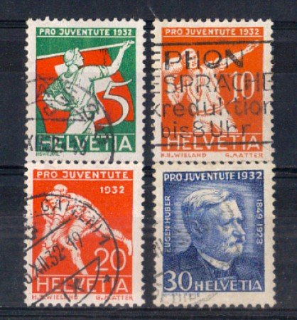 1932 - LOTTO/SVI266CPU - SVIZZERA - PRO JUVENTUTE  - USATI