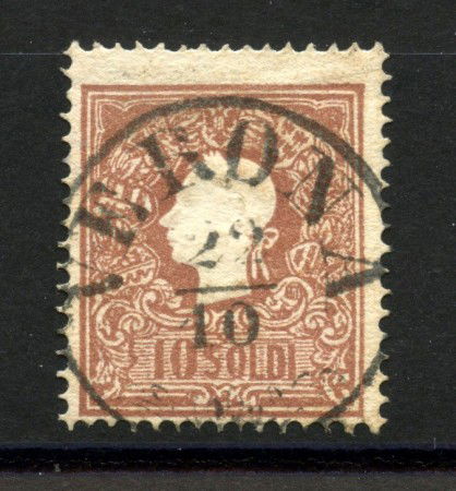 1859 - LOMBARDO VENETO. - LOTTO/40192 - 10 SOLDI  BRUNO - USATO