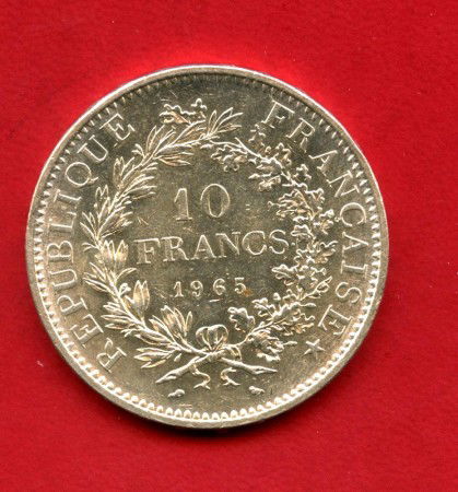 1965 - FRANCIA - LOTTO/M47527 - 10 FRANCHI ARGENTO ERCOLE