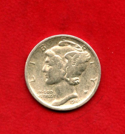 1941 S - STATI UNITI - LOTTO/M47559 - 1 DIME ARGENTO MERCURIO