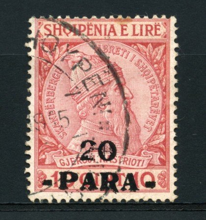 1914 - LOTTO/15066A - ALBANIA - 20 Pa. SU 10 Q. ROSSO - USATO