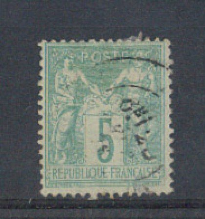 1876/81 - LOTTO/FRA64U - FRANCIA - 5c. VERDE - USATO