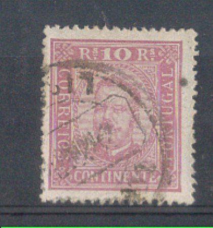 1892 - LOTTO/9646BBU - PORTOGALLO - 10r. ROSA - USATO