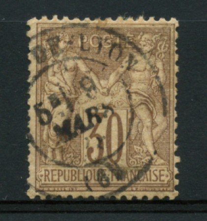 1876/81 - LOTTO/11800 - FRANCIA - 30c. BRUNO CHIARO - USATO
