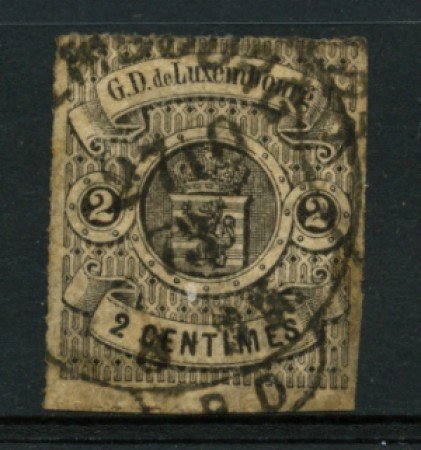 1865 - LOTTO/12021 - LUSSEMBURGO - 2c. NERO - USATO