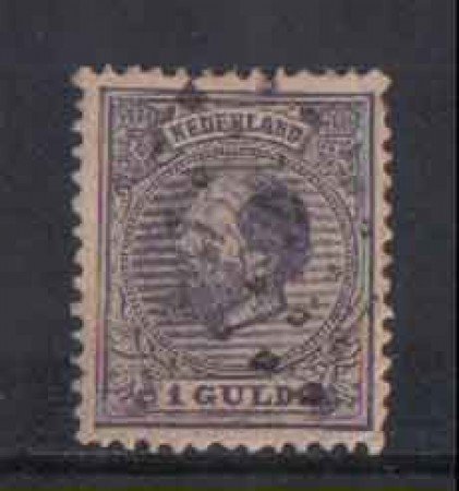 1872 - LOTTO/3584LU - OLANDA - 1 GULDEN VIOLETTO - USATO