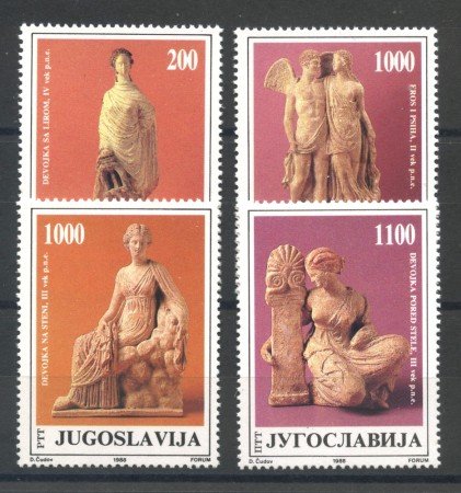 1988 - JUGOSLAVIA - LOTTO/38495 - TERRE COTTE GRECHE  4v. - NUOVI