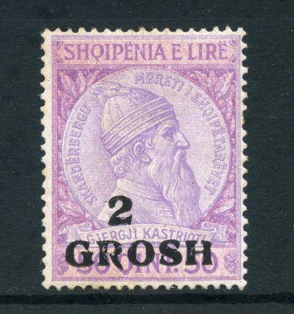 1914 - ALBANIA - 2 GROSH SU 50 QINT - LINGUELLATO - LOTTO/26756