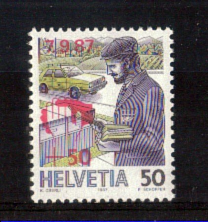 1987 - LOTTO/SVI1287N - SVIZZERA - 50+50c. PRO ALLUVIONATI - NUOVO