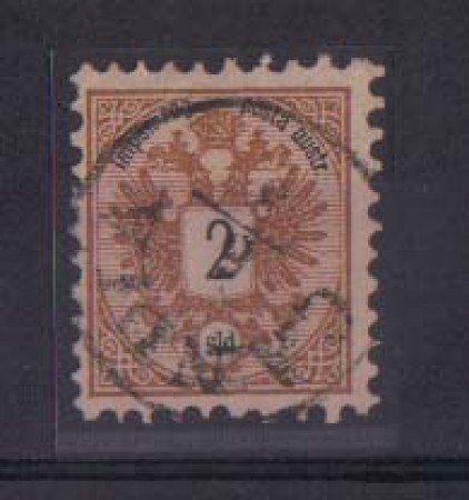 1883 - LOTTO/3695A - AUSTRIA LEVANTE - 2 SOLDI BRUNO. GIALLO