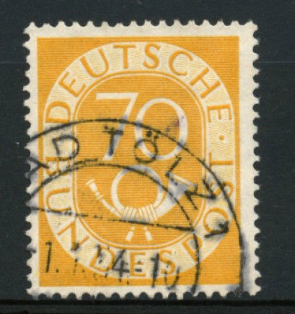 1951 - LOTTO/11833 - GERMANIA FEDERALE - 70P. CORNO DI POSTA - USATO