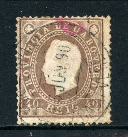 1886 - CAPO VERDE - 40 r. BRUNO - USATO - LOTTO/27026