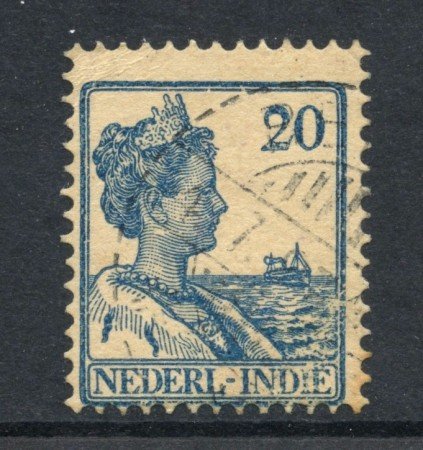1922 - INDIE OLANDESI - 20 cent. BLU - USATO - LOTTO/28806