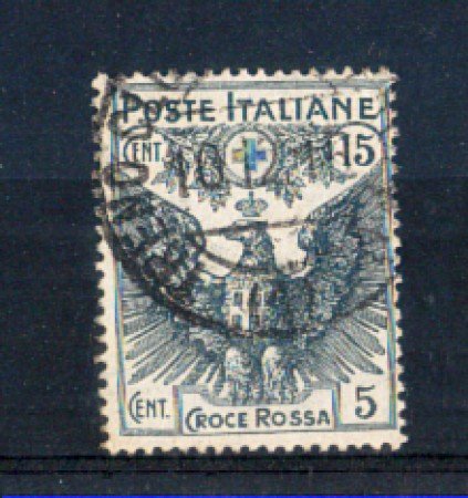 1915/16 - LOTTO/REG103U - REGNO - 15+5c. CROCE ROSSA - USATO