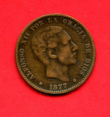 1877 - SPAGNA - LOTTO/M42238 - 10 CENTIMOS  ALFONSO XII°