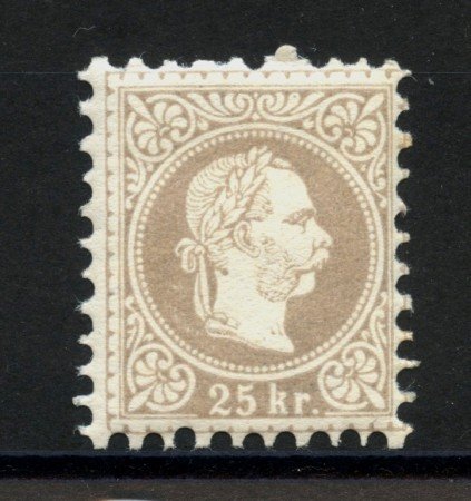 1867 - AUSTRIA - LOTTO/38022 - 25 K. LILLA GRIGIO - NUOVO