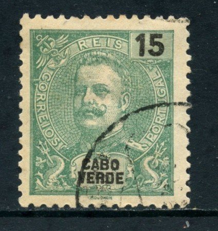 1903 - CAPO VERDE - 15r. VERDE - USATO - LOTTO/27029