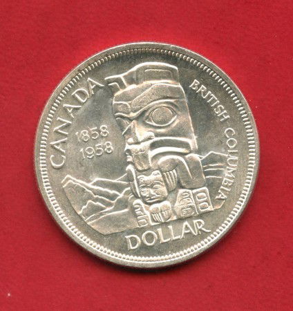 1958 - CANADA - LOTTO/M47547 - DOLLARO BRITISH COLUMBIA - ARGENTO