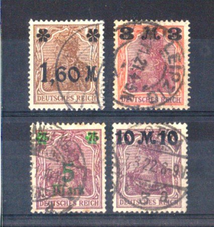 1921 - LOTTO/10866 - GERMANIA - SOPRASTAMPATI 3v. - USATI