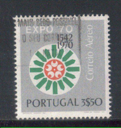 1970 - LOTTO/9842EU - PORTOGALLO -  3,50e. EXPO 70 P/A - USATO
