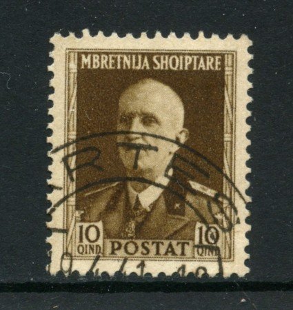 1939/40 - ALBANIA ITALIANA - 10q. RE VITTORIO EMANUELE - USATO - LOTTO/29600
