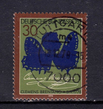 1978 - GERMANIA FEDERALE - CLEMENS VON BRENTANO - USATO - LOTTO/31435U