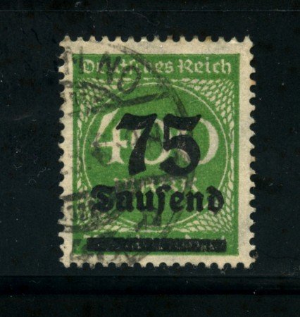 1923 - LOTTO/17871 - GERMANIA REICH - 75t. su 400m. VERDE - USATO