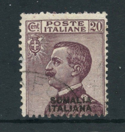 1926/30 - SOMALIA ITALIANA - 20 cent. VIOLETTO BRUNO - USATO - LOTTO/26465