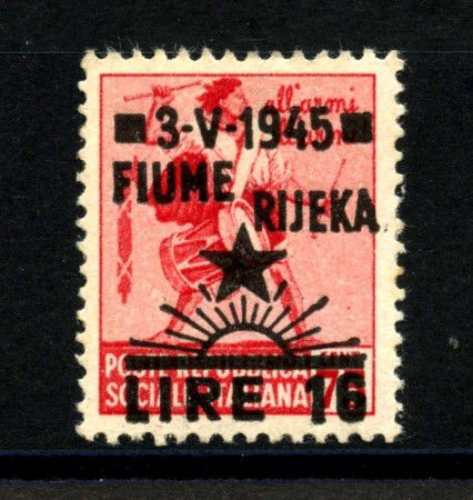 1945 - FIUME OCCUPAZ. JUGOSLAVA - LOTTO/38169 - 16 SU 75 LIRE - T/L