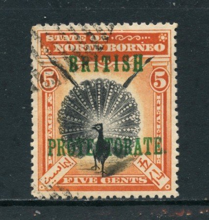 1901/12 - NORD BORNEO - 5 c. BRITISH PROTECTORATE - USATO - LOTTO/27007